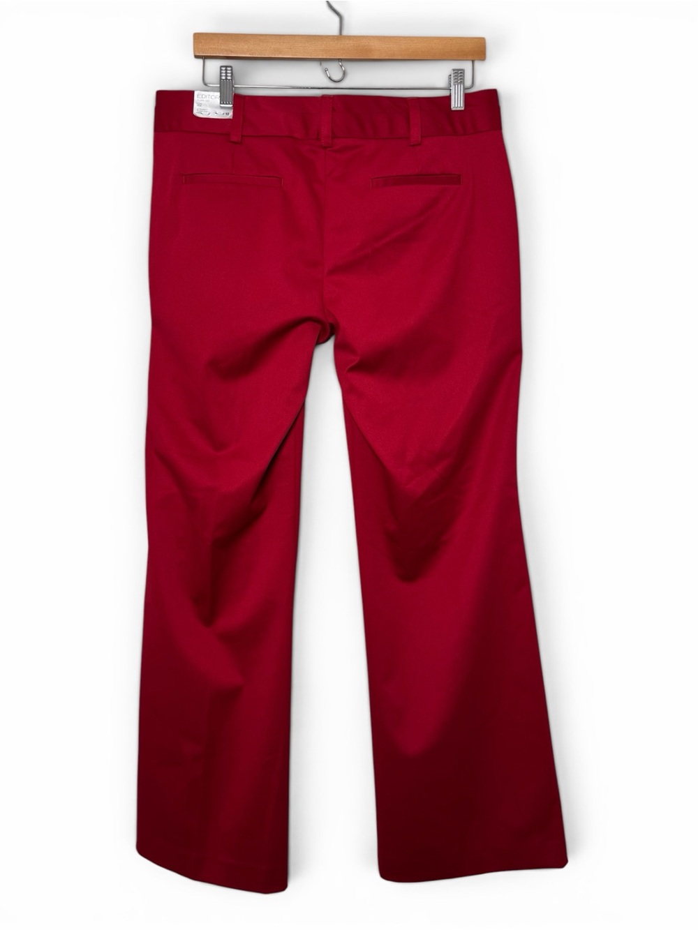 Express Editor Flare Leg Dress Pants Red Size 12 NWT Low Rise Patriotic - Picture 5 of 13